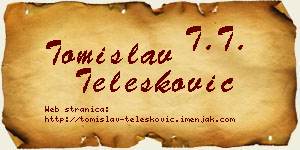 Tomislav Telesković vizit kartica
